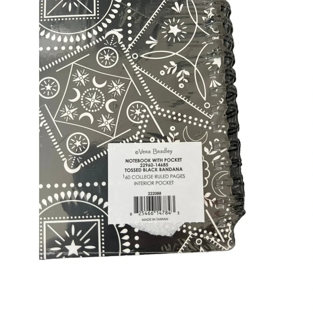 Vera Bradley Large Spiral Notebook, College Ruled Paper with Pocket